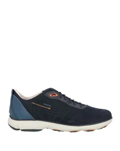 Geox Man Sneakers Navy Blue Size 8 Leather