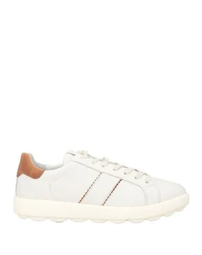 Geox Man Sneakers Off White Size 9 Leather
