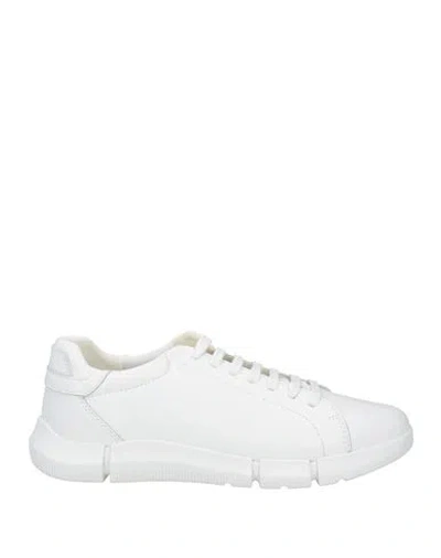 Geox Man Sneakers White Size 9 Leather
