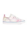 Geox Marbled-print Canvas Sneakers In Multi
