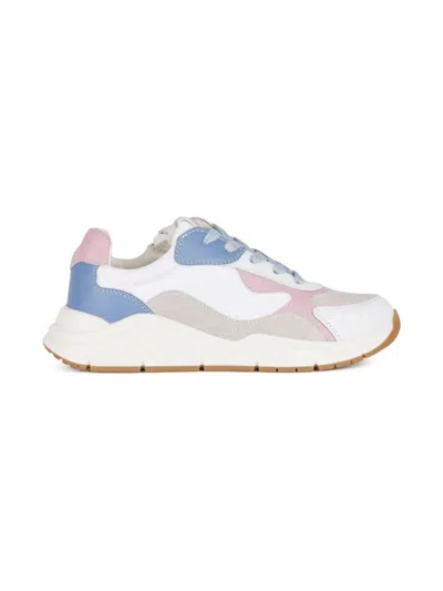Geox Kids' Mawazy Panelled Low-top Sneakers In White