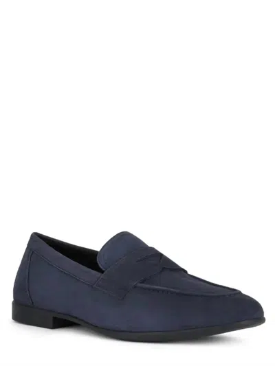 Geox Men's Sapienza Shoe In Navy In Animal Print
