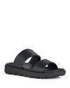 Geox Men's Spherica Ec61 Slip On Slide Sandals In Black Oxford