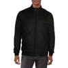 Geox Mens Lightweight Cold Weather Bomber Jacket In Black
