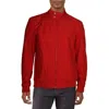 Geox Mens Lightweight Cold Weather Bomber Jacket In Red
