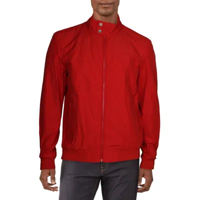 Geox Mens Lightweight Cold Weather Bomber Jacket In Red