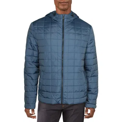Geox Mens Lightweight Cold Weather Quilted Coat In Blue