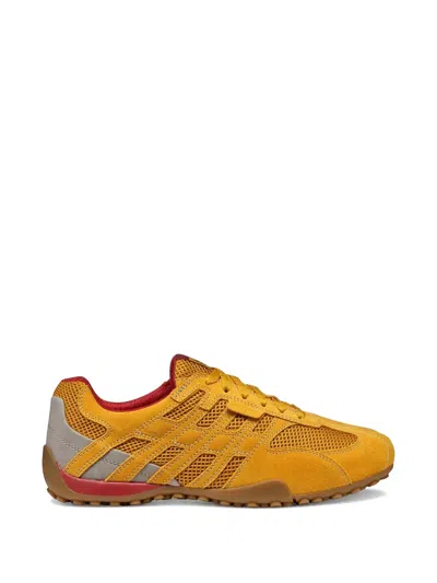 Geox Mesh Panel Sneakers In Yellow