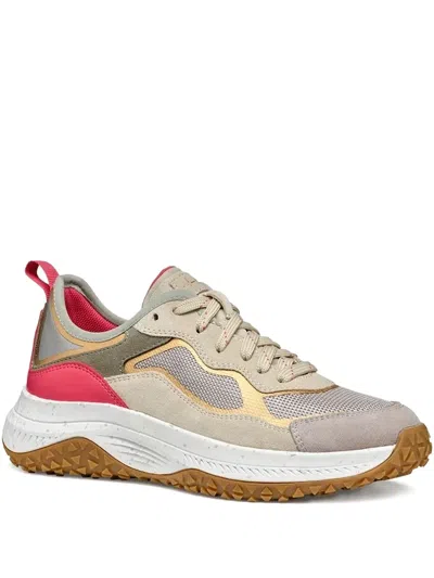 Geox Mesh-panelled Chunky Sneakers In Gray