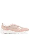 Geox Mesh-panelling Sneakers In Pink