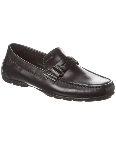 Geox Moner 2 Fit Leather Loafer In Black