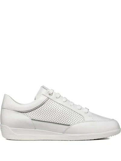Geox Myria Perforated Leather Sneakers