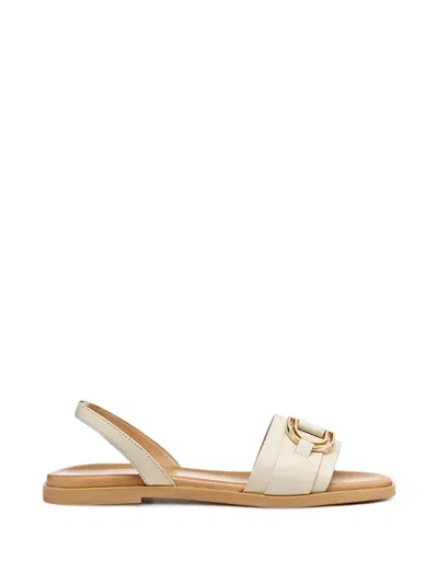 Geox Naileen Buckle-detail Slingback Sandals In White