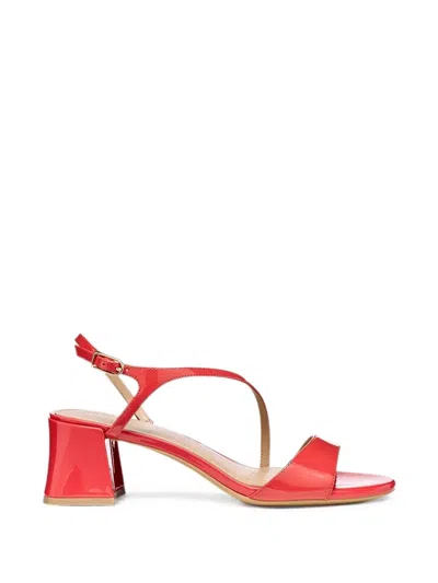Geox New Eraklia 50 T01 Block-heel Sandals In Red