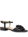 Geox New Eraklia Ankle-strap Flat Sandals In Black