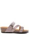 Geox New Sthellae Glittered Buckle Sandals In Pink