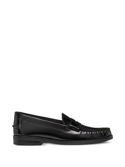 Geox Noemen Polished-finish Penny Loafers In Animal Print