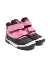 Geox Omar Double-strap Padded Boots In Pink