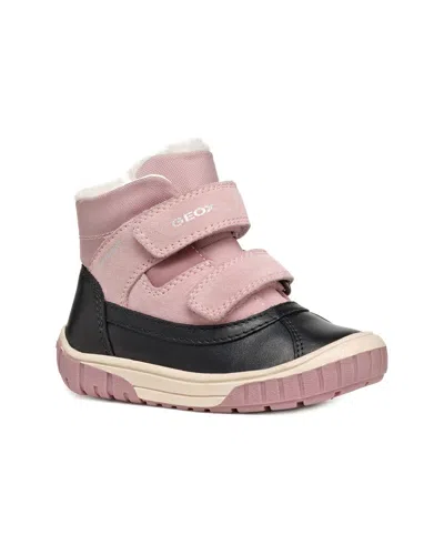 Geox Kids' Omar Leather Bootie In Pink