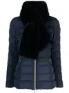 Geox Padded Zipped Jacket In Blue