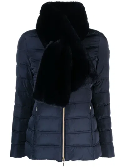 Geox Padded Zipped Jacket In Blue