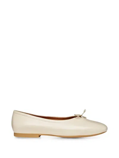 Geox Palmaria Bow-detail Ballet Flats In White