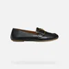 Geox Woman Loafers Black Size 6.5 Leather