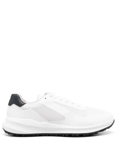 Geox Panelled Low-top Trainers In White