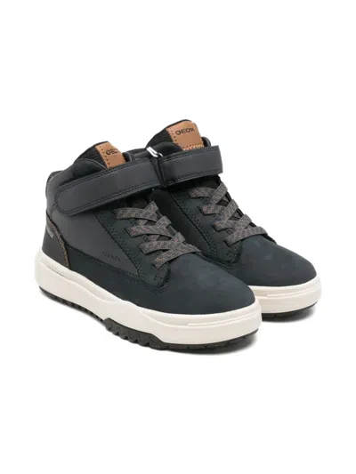Geox Babies' Panelled Sneakers In Blue