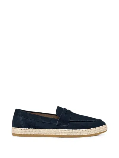 Geox Pantelleria Suede Espadrille Loafers In Blue