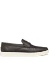 Geox Penny Leather Loafers In Black
