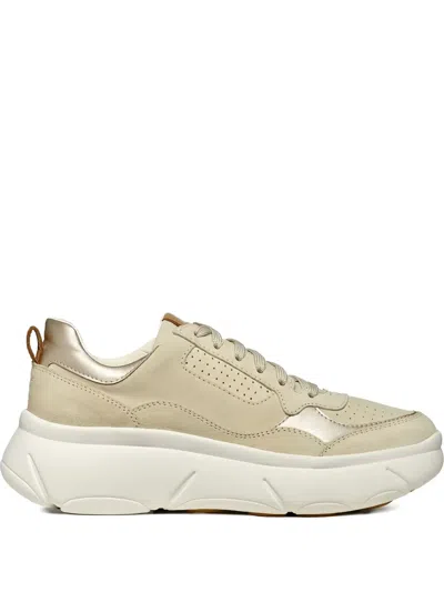 Geox Perforated Suede Leather Sneakers