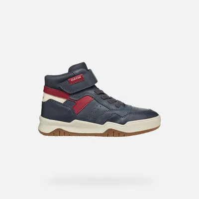 Geox Kids' Perth Boy Navy/dark Red In Navy,dark Red