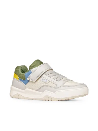 Geox Kids' Perth Touch-strap Sneakers In Neutrals