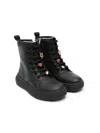 Geox Phaolae Lace-up Ankle Boots In Black