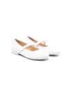 Geox Plie Touch-strap Ballerina Shoes In White