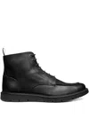 Geox Pove Lace-up Fastening Boots In Black