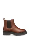Geox Pull-tab Chelsea Boots In Brown