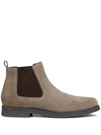 Geox Pull-tab Chelsea Boots In Brown
