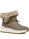 Geox Quilted Faux-fur Boots In Neutral