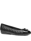 Geox Quilted-pattern Ballet Flats In Black