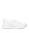 Geox White Kids' Rann-e Boy Woven Low-top Trainers Eur 37 / 4 Uk In White