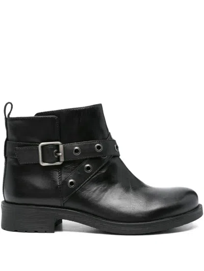 Geox Rawelle Biker Boots In Black