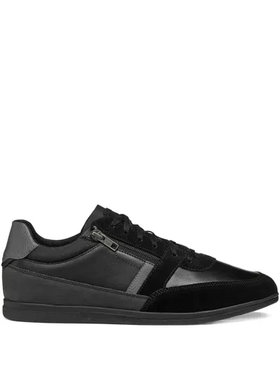 Geox Renan Zip-detail Suede Sneakers