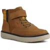 Geox Kids'  Riddock High Top Sneaker In Dark Yellow/brown