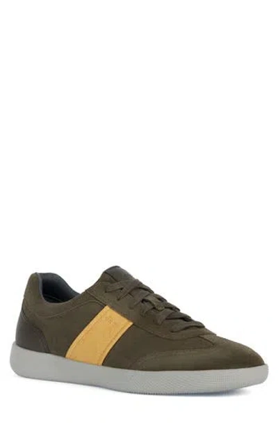 Geox Rieti Sneaker In Military/mustard