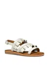 Geox Ruffled-strap Sandals In White