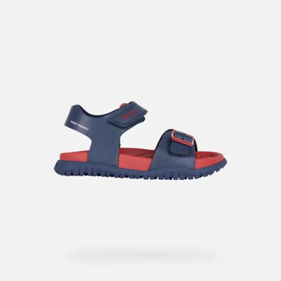 Geox Kids' Sandal Fusbetto   Junior Navy/red In Navy,red