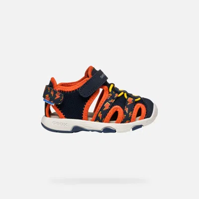 Geox Babies' Sandal Multy   Toddler Boy Navy/orange In Navy,orange