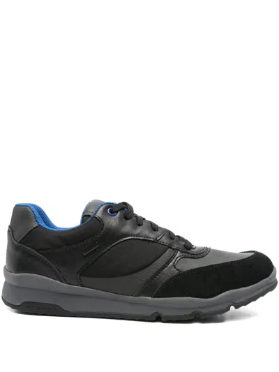 Geox Sandford Leather Panelled Sneakers